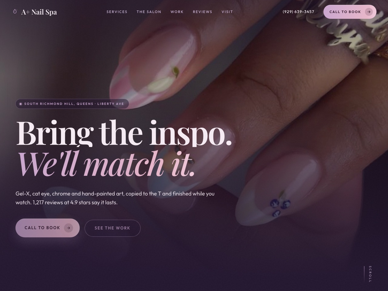 Salon website we designed